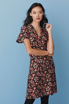 next wrap dress black