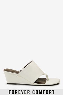 toe post wedge mules