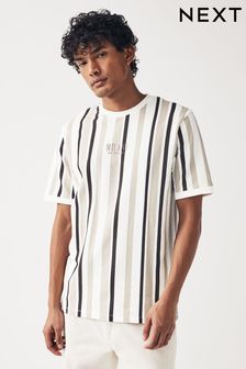 Neutral Vertical Stripe T-Shirt