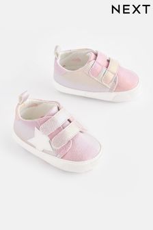 Multi Rainbow Two Strap Baby Trainers (0-24mths)