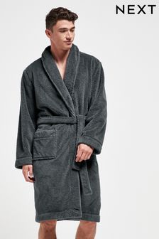 Slate Grey Fleece Dressing Gown