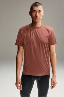 Bronze Active Gym and Training Textured T-Shirt