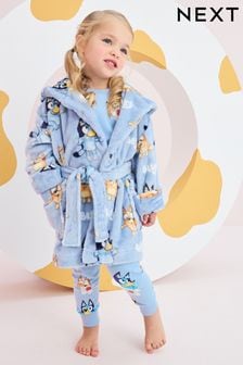 Blue Bluey License Fleece Dressing Gown (9mths-8yrs)