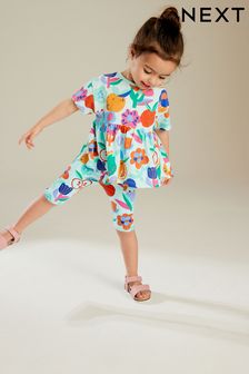 Blue Fruits Cropped Leggings (3mths-7yrs)