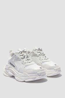 حذاء رياضي أبيض للأطفال Triple S من Balenciaga
