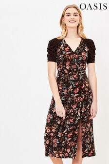 oasis patched print ruffle dress Cinosural International School
