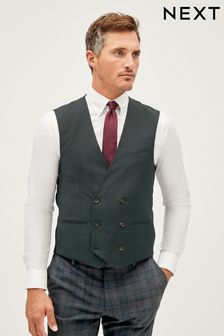 Green Double Breasted: Waistcoat