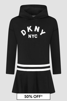 فستان أسود بناتي من DKNY 