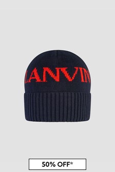 قبعة كحلي للأولاد من Lanvin