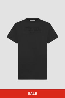 Fendi Kids Girls Black T-Shirt