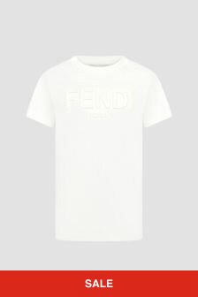 Fendi Kids White T-Shirt