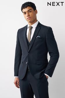 Navy Blue Motionflex Stretch Suit: Jacket