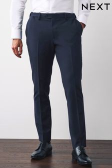 Navy Blue Motionflex Stretch Suit: Trousers