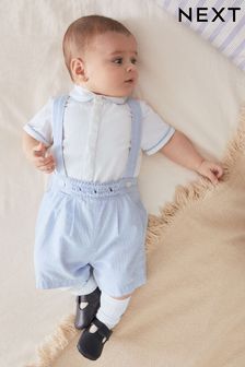 Blue Baby 3 Piece Smart Shirt, Shorts and Socks Set (0mths-2yrs)