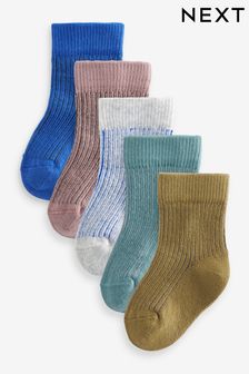 Blue Baby Socks 5 Pack (0mths-2yrs)