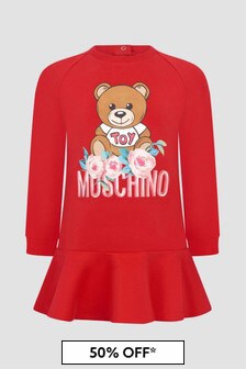 Moschino Kids Baby Girls Red Dress
