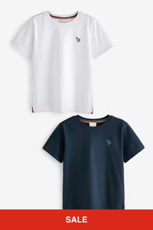 Paul Smith Junior Crew Neck T-Shirts 2 Pack in Blue