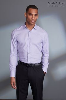 Lilac Purple Signature Trimmed Shirt
