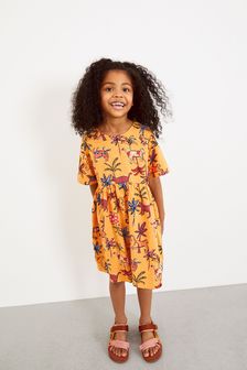 Yellow Character Leopard Dress (3-16yrs)