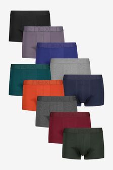 Dark Rich Colour Hipster Boxers 10 Pack