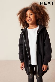 Black Zip Through Hoodie (3-16yrs)