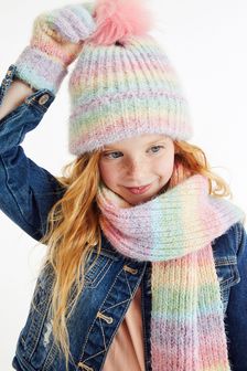 Rainbow Next Hat, Gloves And Scarf Set (3-16yrs)