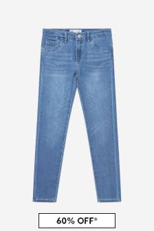 Levis Kidswear Girls Cotton Denim Super Skinny 710™ Jeans in Blue