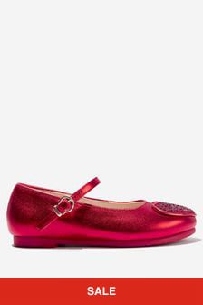 حذاء أحمر جلد وبراق للبنات Amora من Sophia Webster