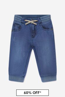 Givenchy Kids Baby Boys Denim Trousers in Blue