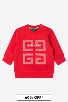 Givenchy Kids Red Fleece Logo Sweatshirt