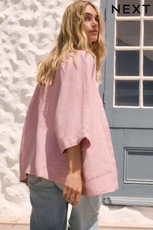 Rose Pink 100% Linen Jacket