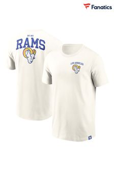 Cream Fanatics Cream NFL Los Angeles Rams Short Sleeve Essential Cotton T-Shirt