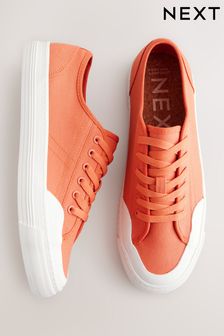 Orange Forever Comfort® Round Toe Chunky Baseball Trainers