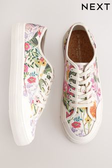 Kew Collection Floral Forever Comfort® Round Toe Chunky Baseball Trainers