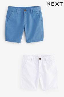 White/Blue Chino Shorts 2 Pack (3-16yrs)