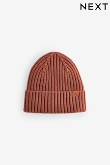 Rust Brown Knitted Beanie Hat (1-16yrs)