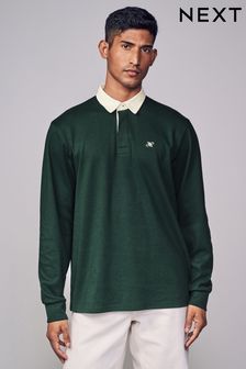 Green Long Sleeve Rugby Shirt