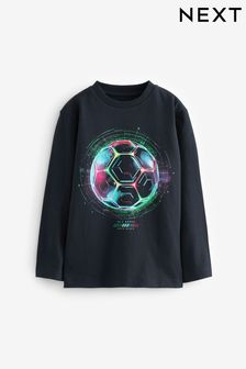 Green Long Sleeve Football T-Shirt (5-8yrs)