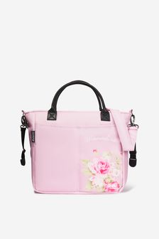 Monnalisa Baby Girls Floral Print Changing Bag in Pink
