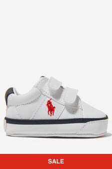 حذاء رياضي أبيض للبيبي Sayer EZ من Ralph Lauren