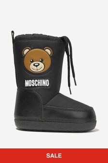 Moschino Kids Teddy Bear Snow Boots in Black