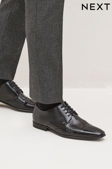 Black High Shine Brogues