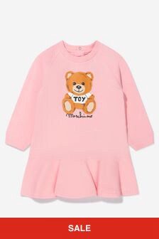 فستان بشعار Teddy Bear للبنات البيبي من Moschino Kids
