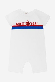 GUCCI Kids Baby Logo Print Romper