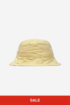 Konges Sljd Kids Cotton Seersucker Bucket Hat in Yellow