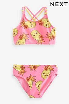 Pink Pineapple Printed Bikini (3-16yrs)