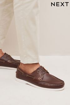 Chestnut Brown Classic Leather Boat Shoes