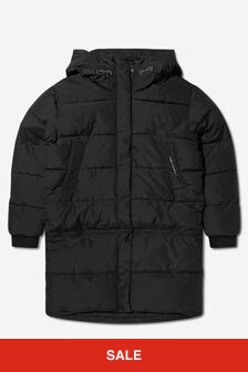 Karl Lagerfeld Girls Detachable Puffer Jacket in Black