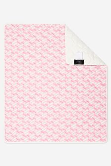 Versace Baby Girls Logo Blanket in Pink