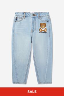 جينز بشعار دمية دب للأطفال من Moschino